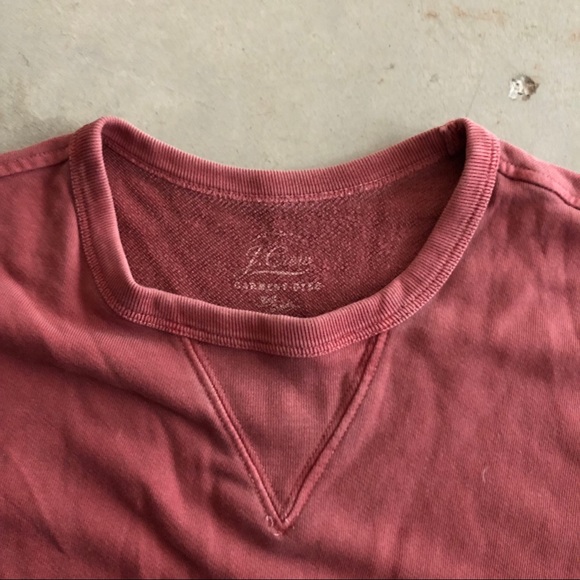 J CREW red garment dyed sweater - Picture 3 of 4